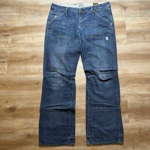 G-Star RAW Jeans Men 32x30 Blue Elwood Loose Baggy Articulated Knees Buckleback